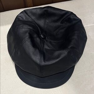 Torrid Black Faux Leather Cabbie Hat